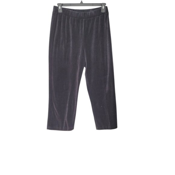 Vintage Velour Tracksuit Womens L Embellished Bling Full Zip 2pc Set Black - Picture 8 of 16